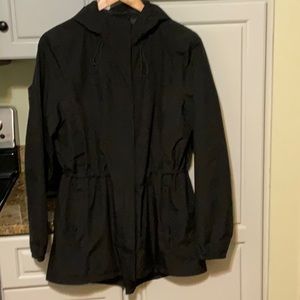 Land’s End waterproof, packable, rain jacket.